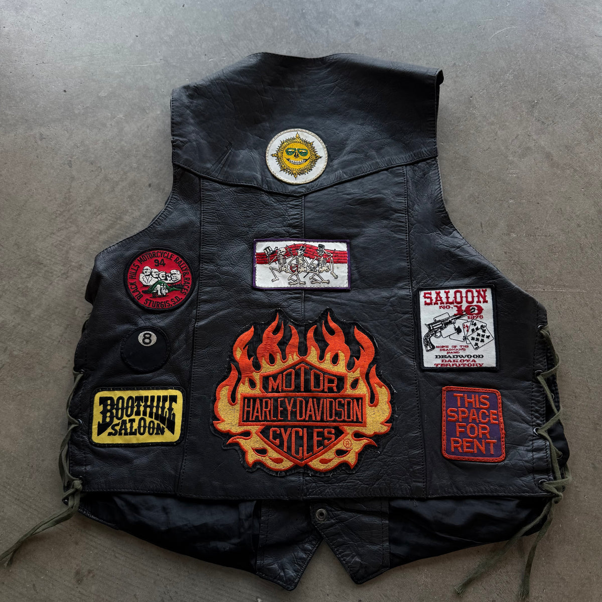M Diamond Leather Vest