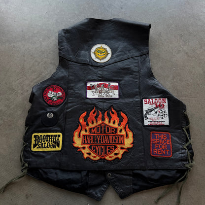 M Diamond Leather Vest