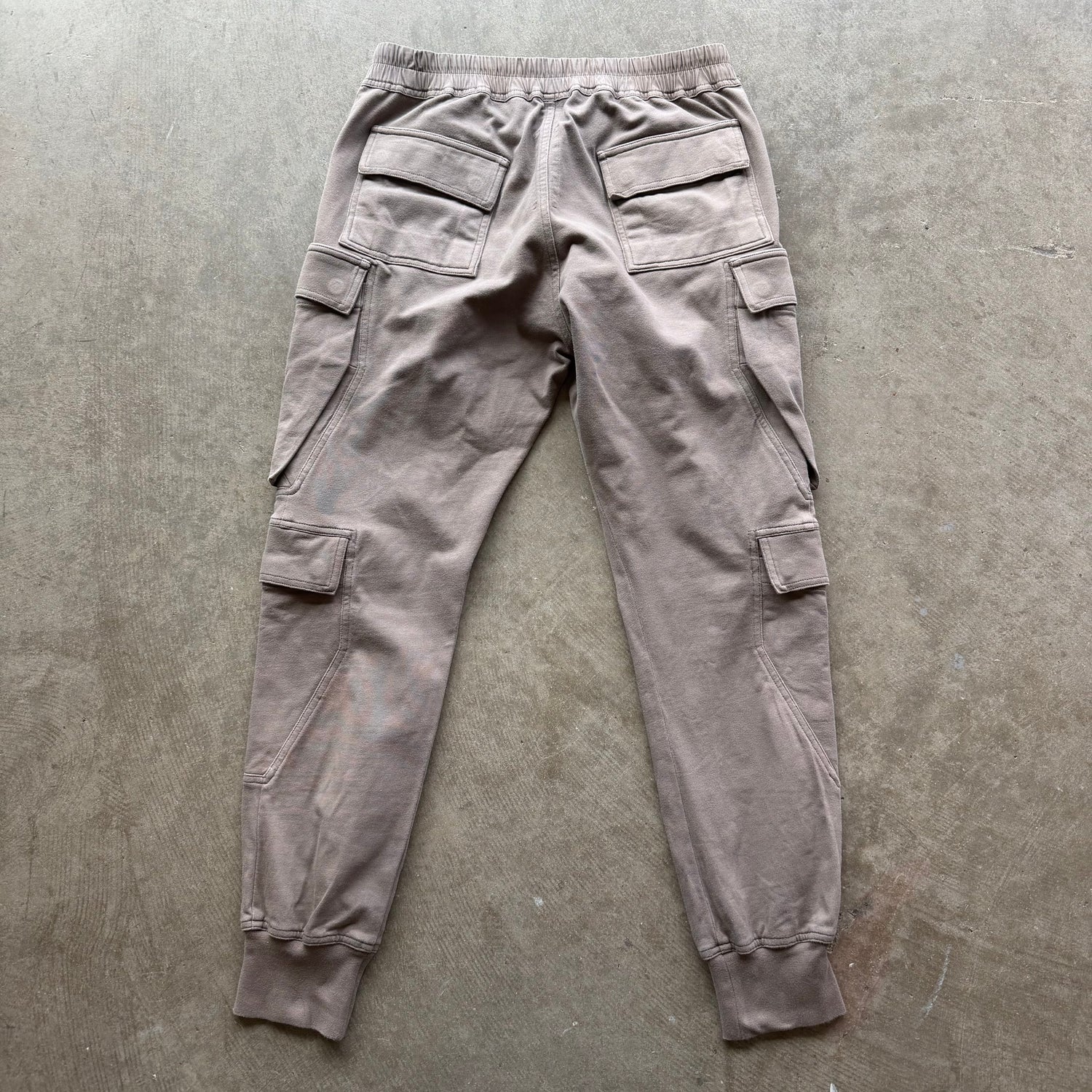 L Rick Owens Hollywood Cargo Joggers Dust