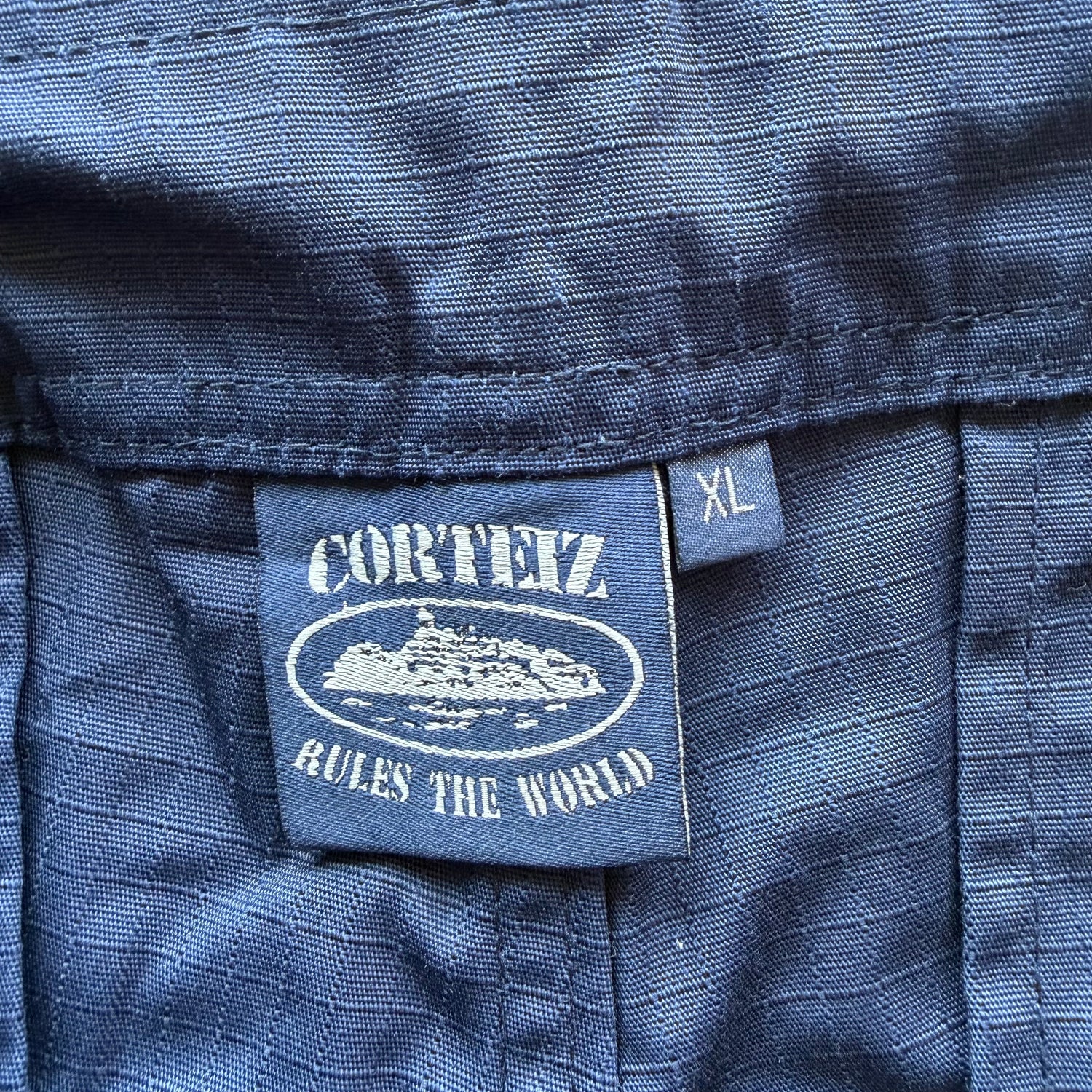 34x35 Corteiz Guerillaz Navy Cargo Pants