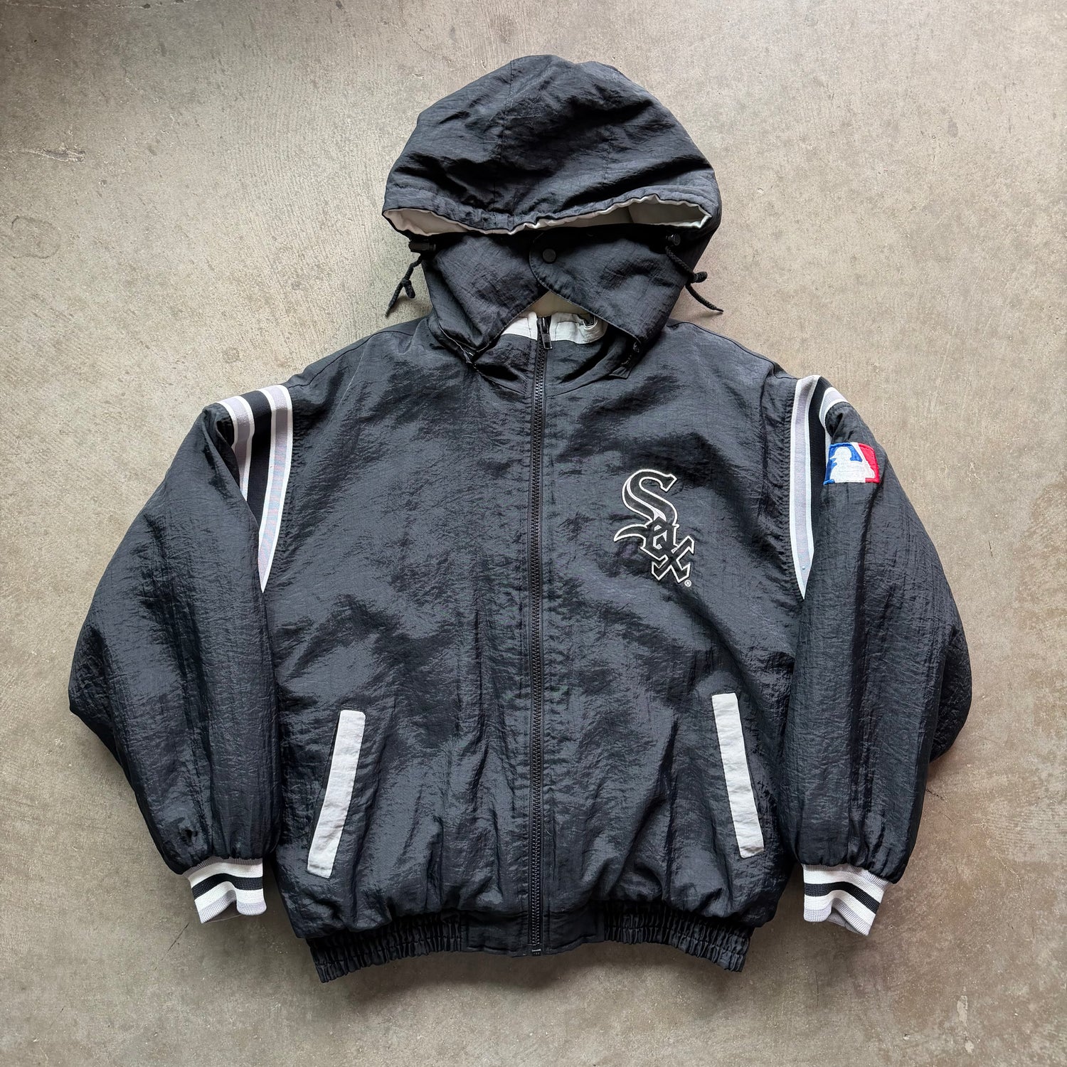 L 90s Reversible Pro Player White Sox Hoodie