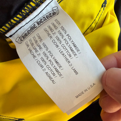 36x29 Chrome Hearts Leather Nylon Double Knees Navy