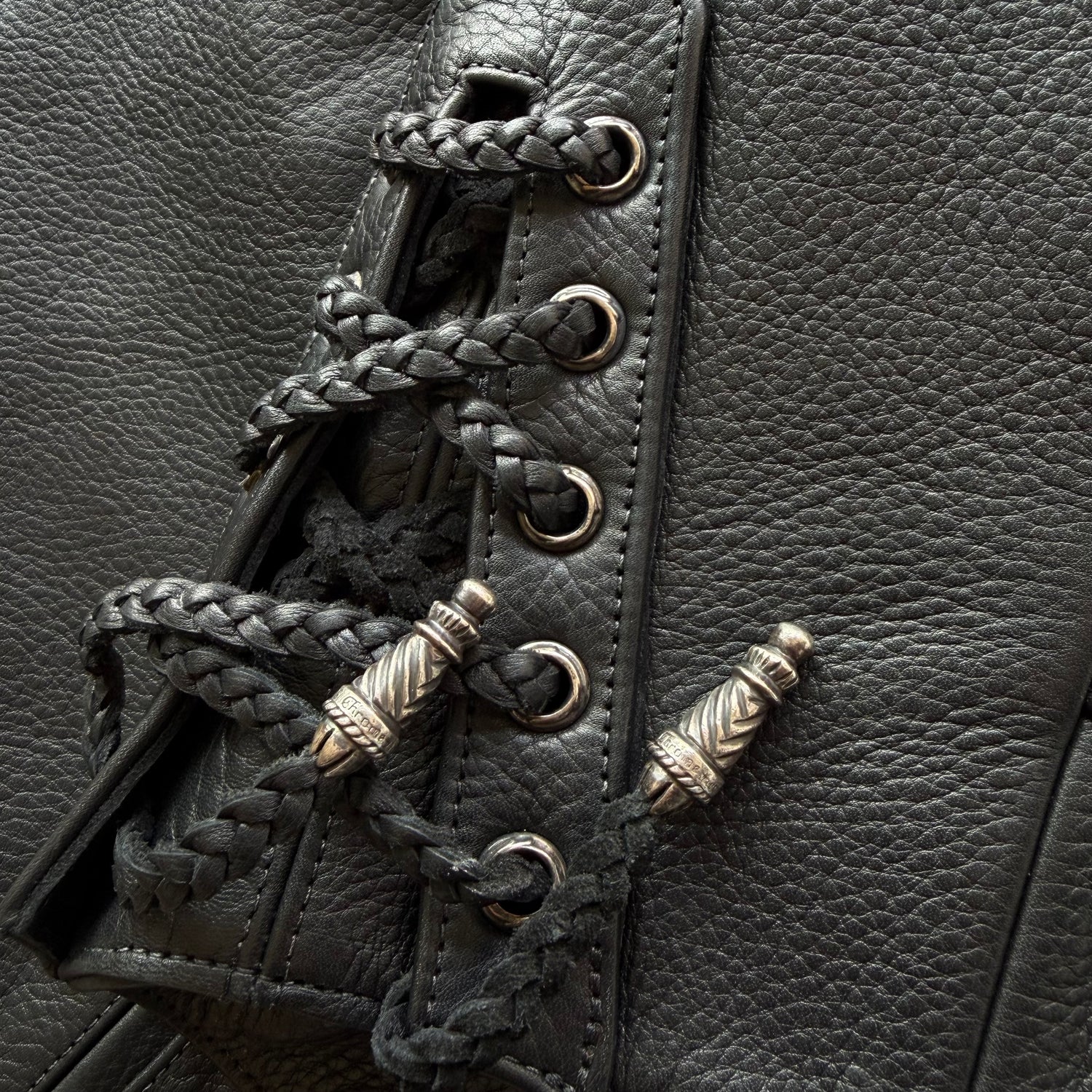 S Chrome Hearts Leather Vest