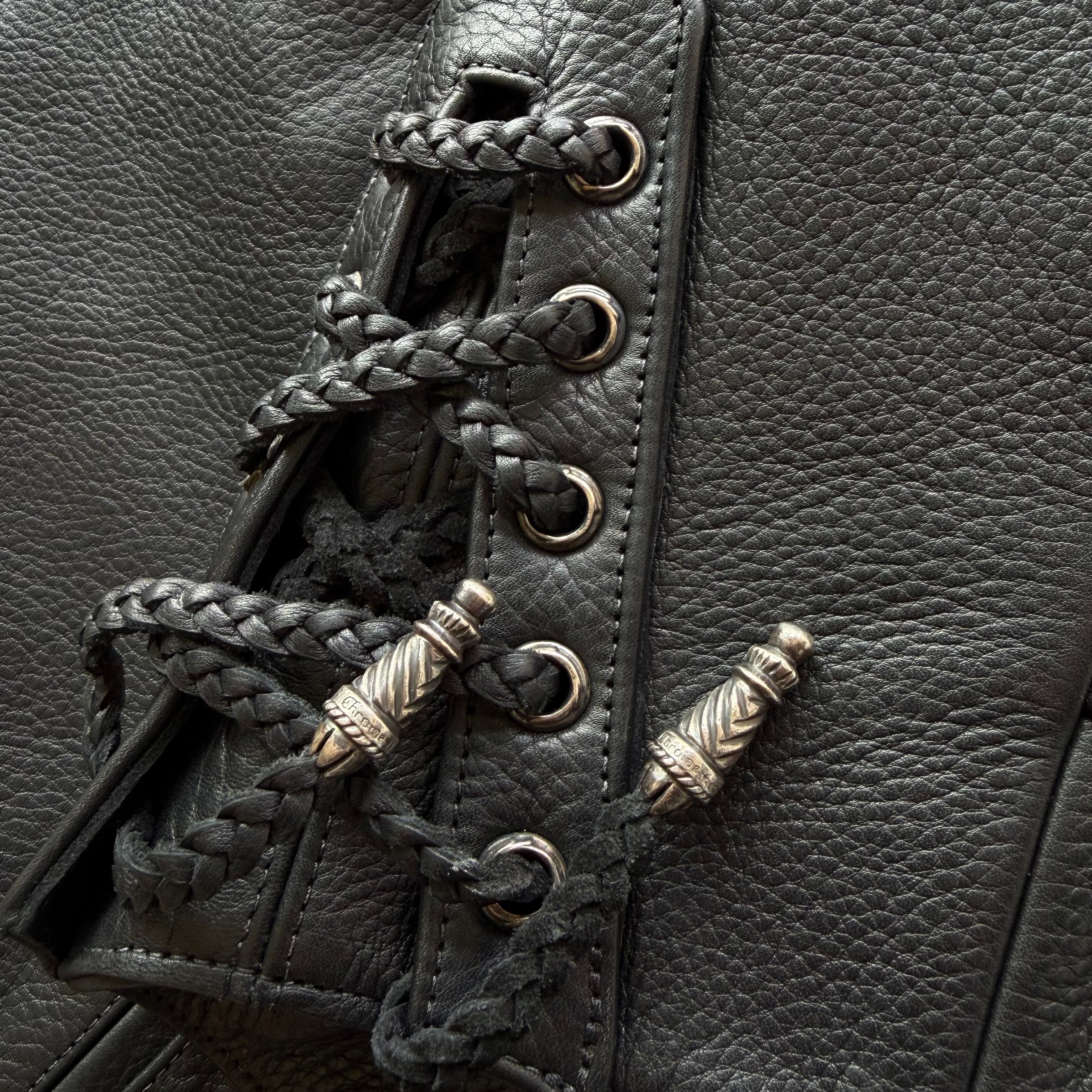 S Chrome Hearts Leather Vest