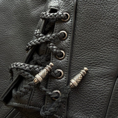 S Chrome Hearts Leather Vest