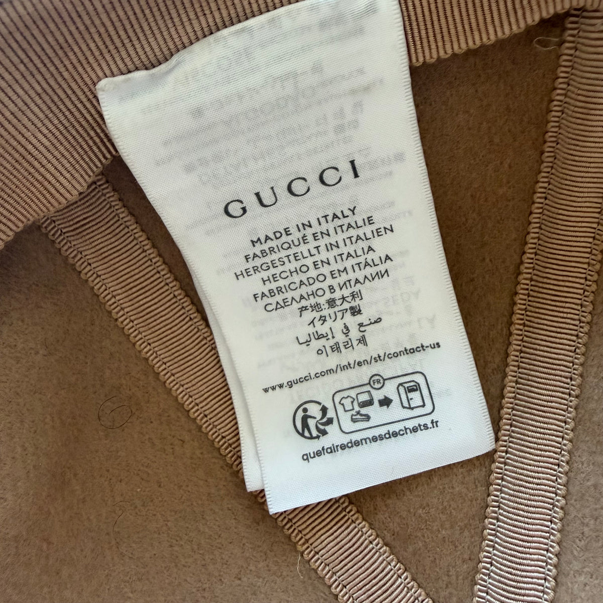 Gucci Jumbo GG Wool Hat Brown
