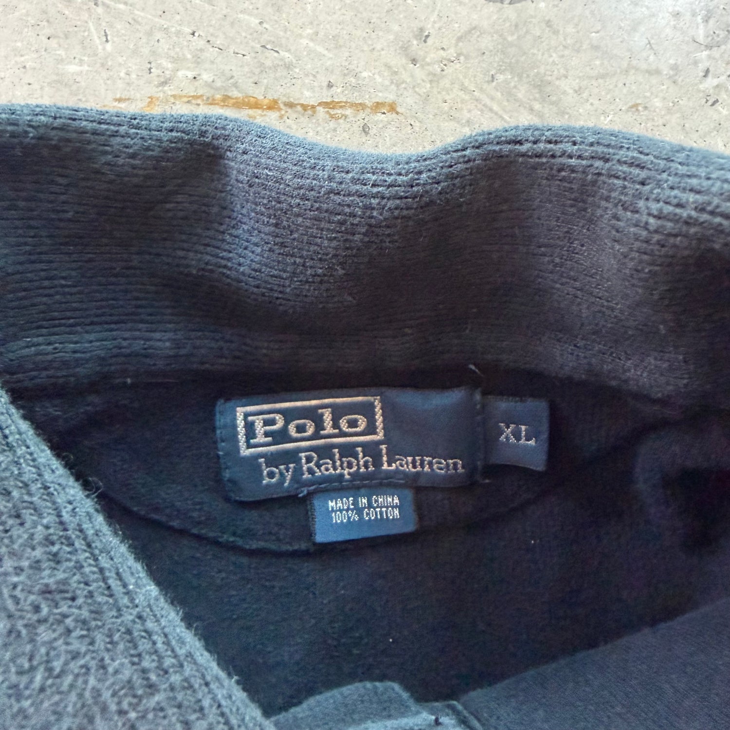 XL 90s Black Longsleeve Polo Rugby