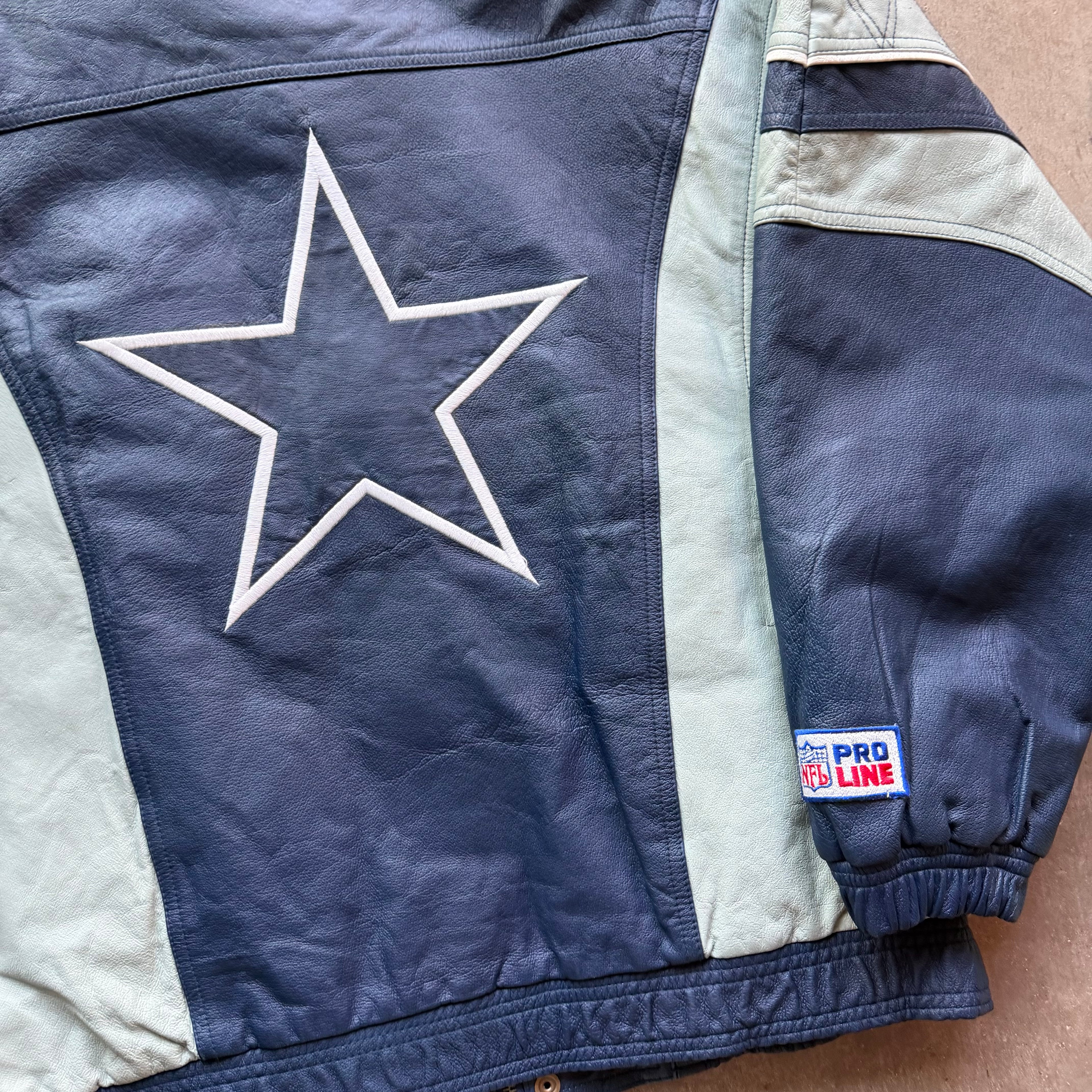 XL 90s Leather Dallas Cowboys Jacket