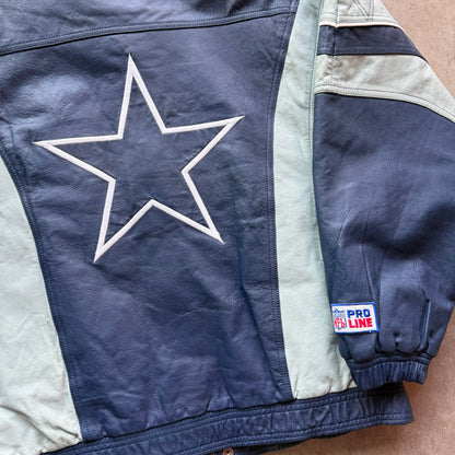 XL 90s Leather Dallas Cowboys Jacket