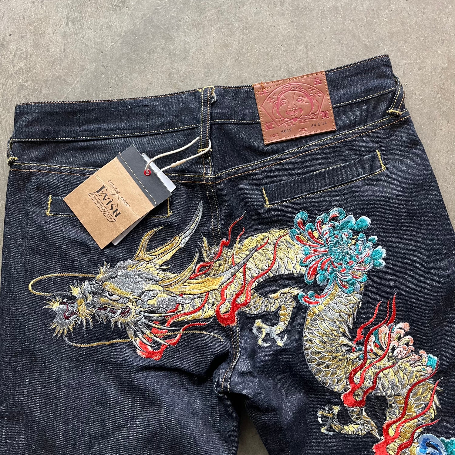 36x31 Brand New Dragon Evisu Jeans