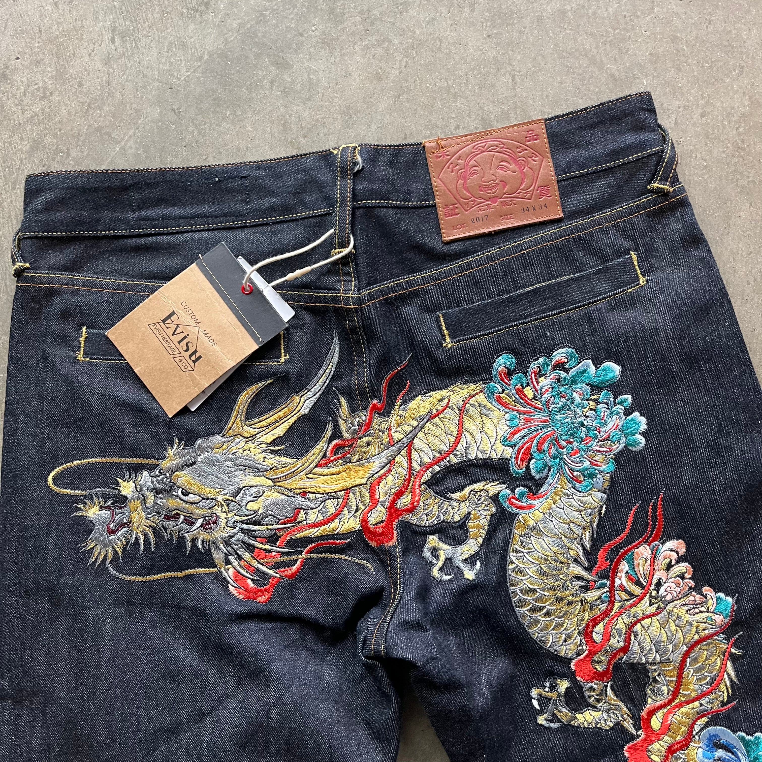 36x31 Brand New Dragon Evisu Jeans
