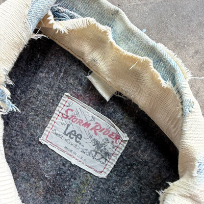 XL 1990s Lee Storm Rider Thrashed Denim Jacket