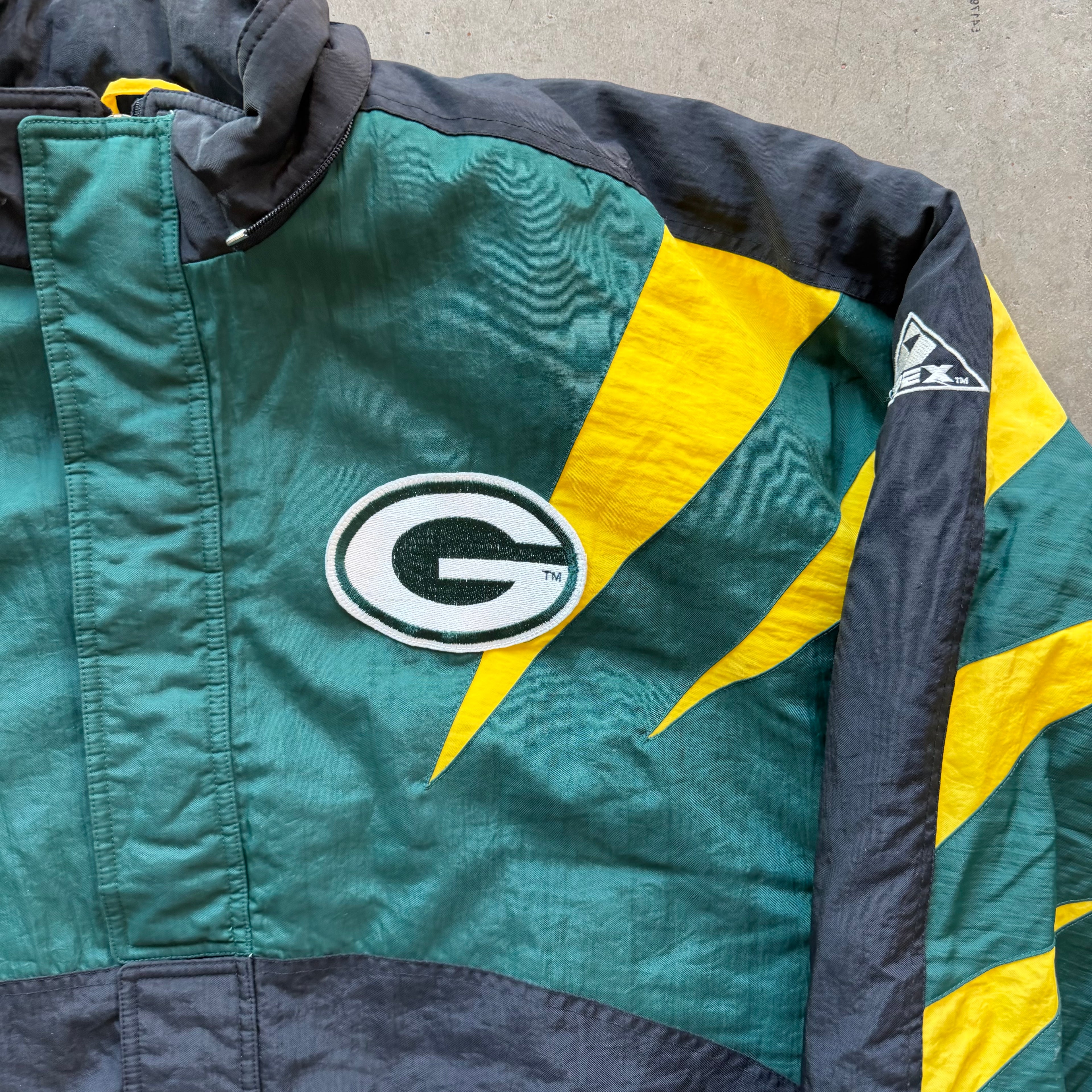 XL 90s Green Bay Packers Sharktooth Jacket