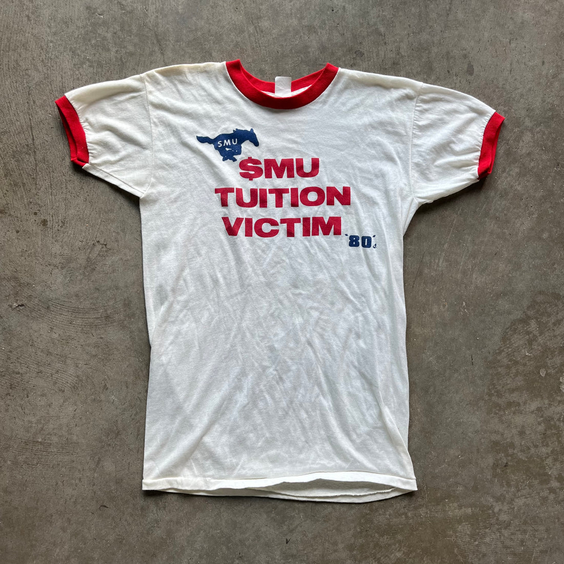 L 1980 SMU Ringer Tee