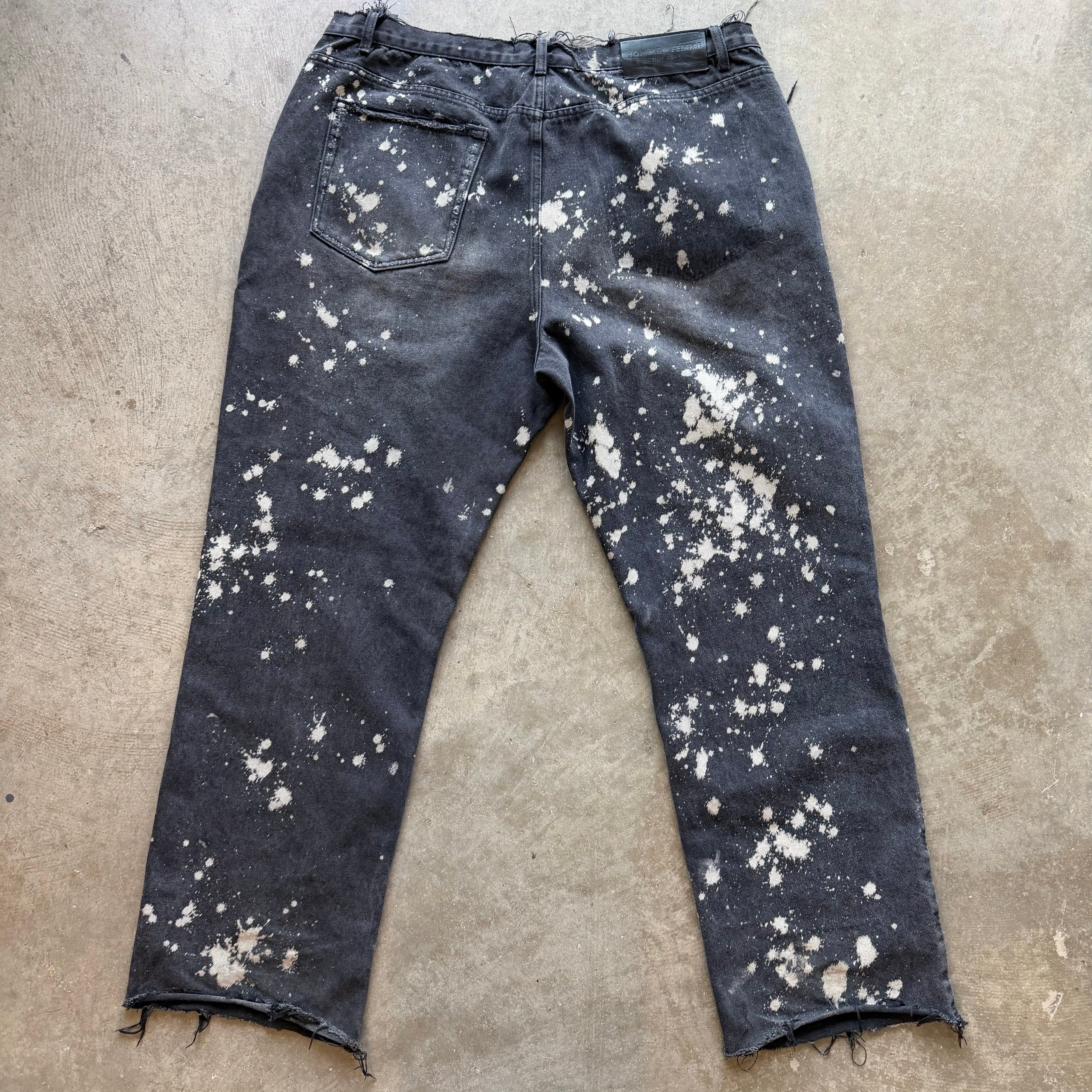 40x32 Homme Femme Bleached Jeans