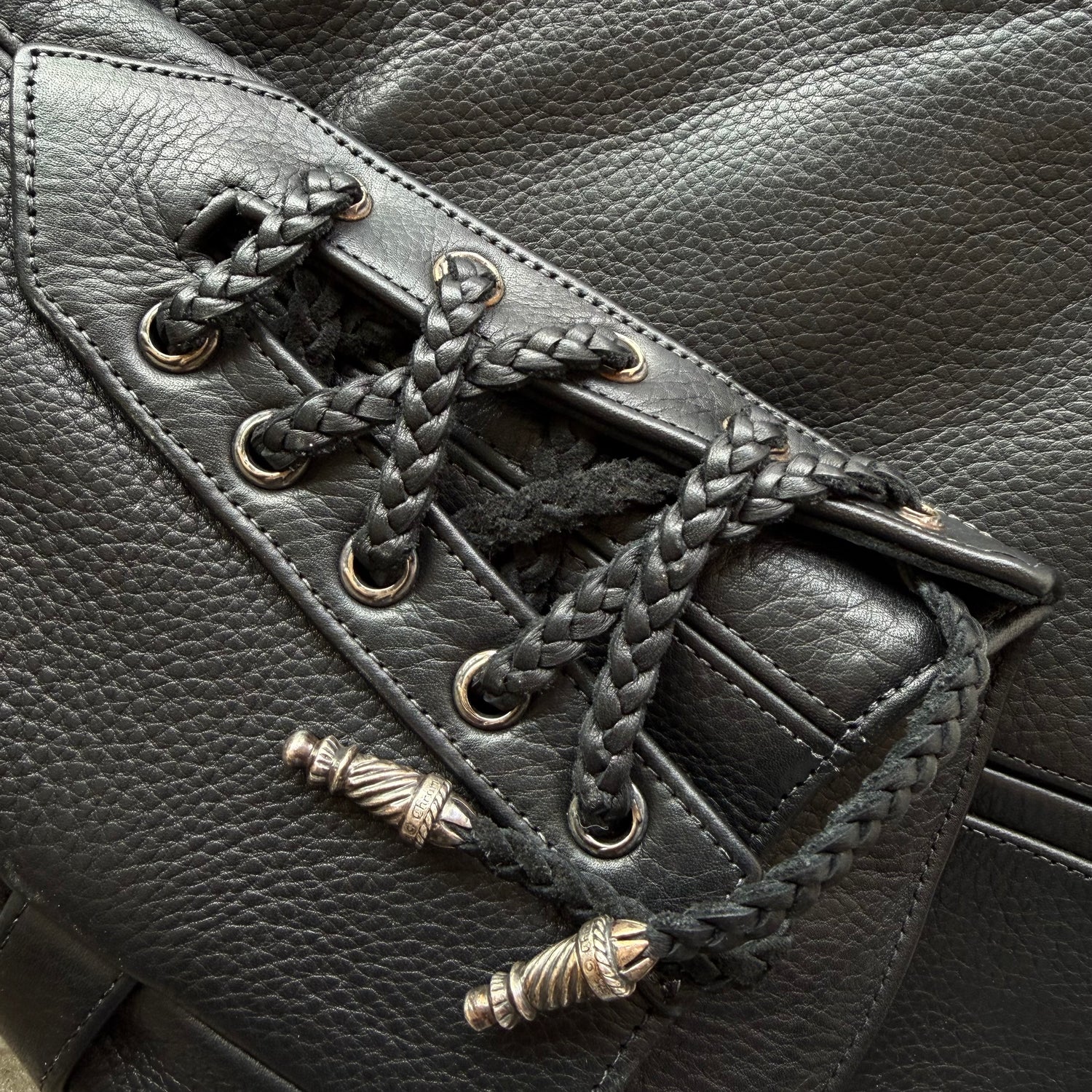 S Chrome Hearts Leather Vest
