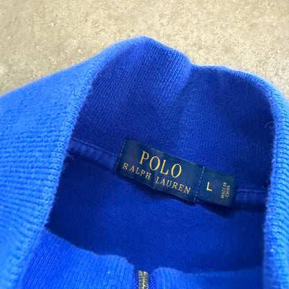 L Blue Polo Quarter Zip