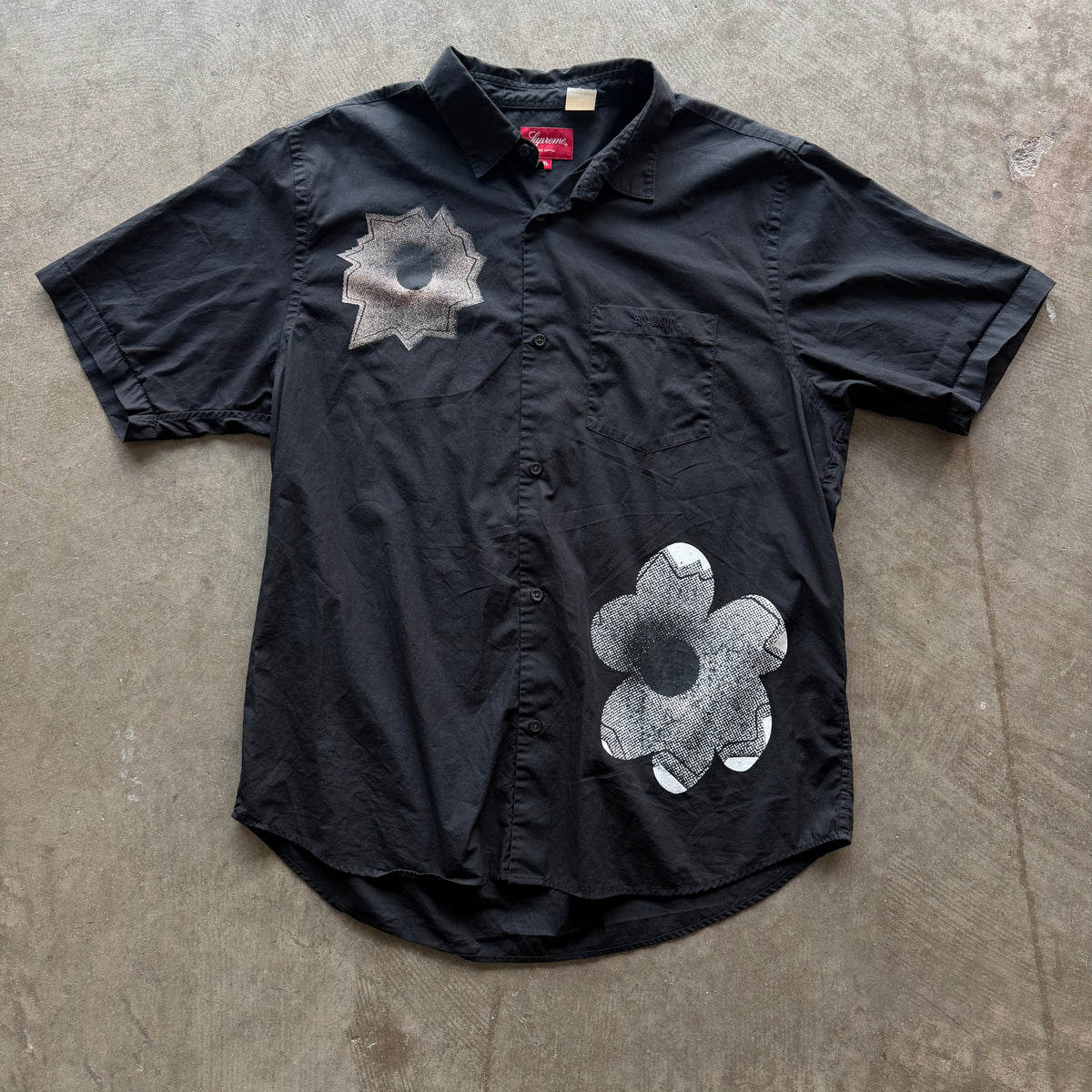 XL Supreme Nate Lowman Button Up Black