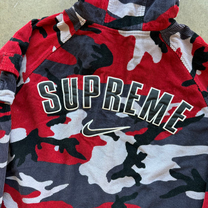 L Nike x Supreme Red Camo Corduroy Jacket