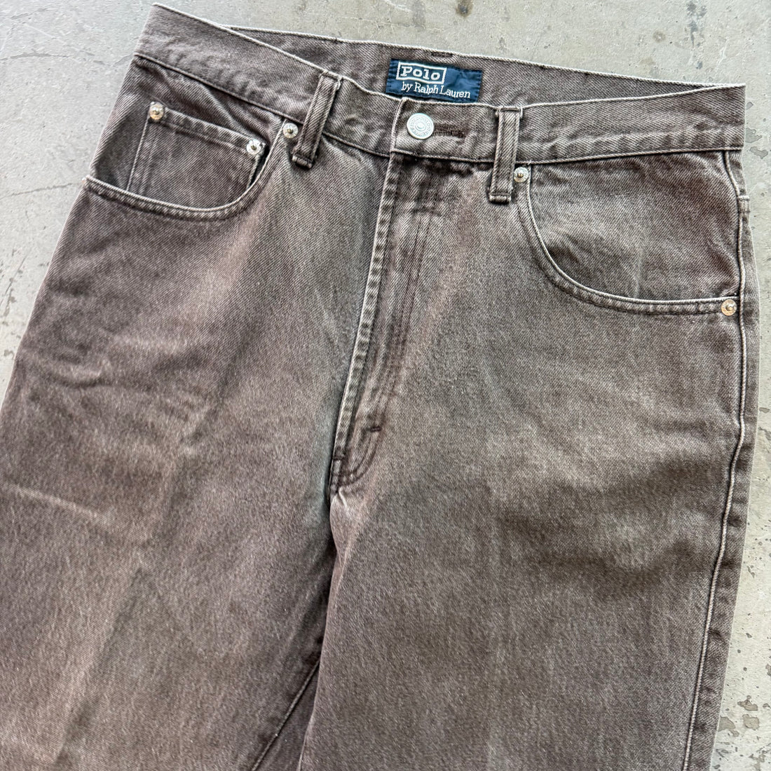 30x30 90s Polo Sportsman Brown Jeans