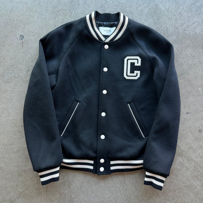 M Celine Teddy College Jacket Blacl