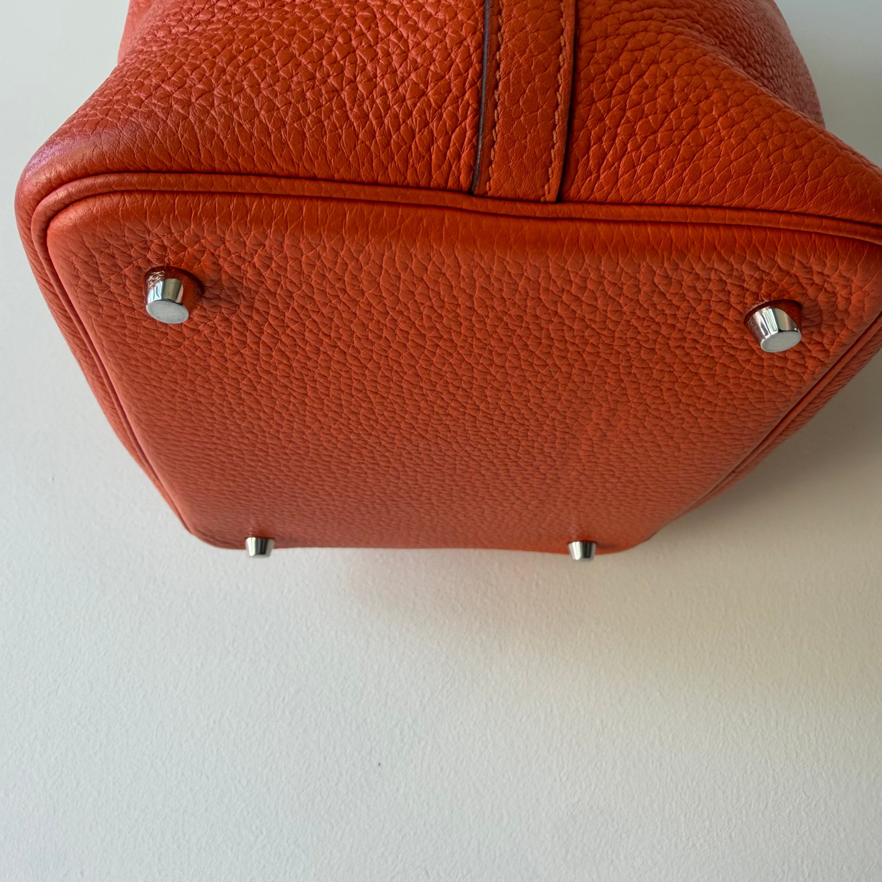 Hermes Taurillon Clemence Picotin Lock 25 Orange