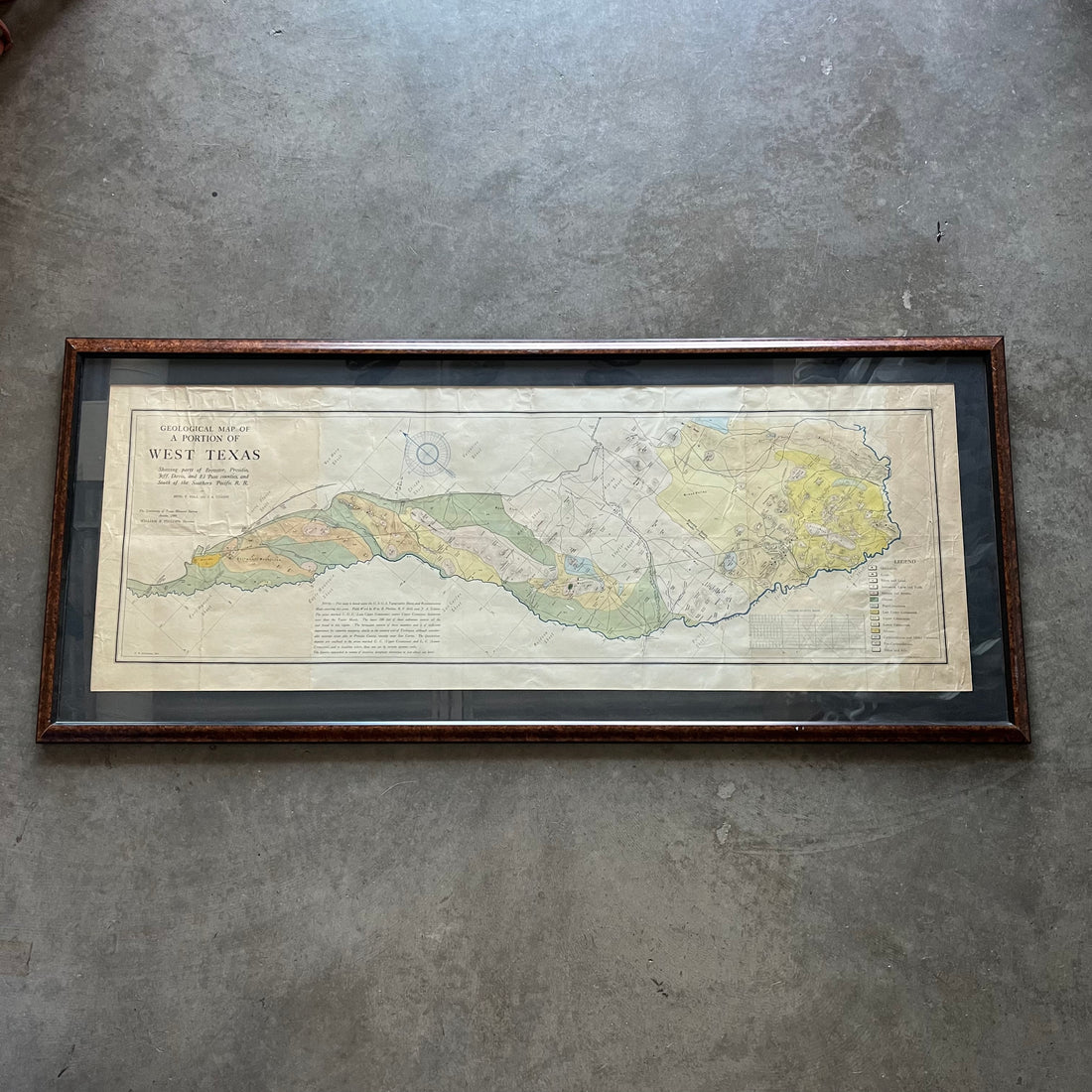 1904 Geological Map of West Texas