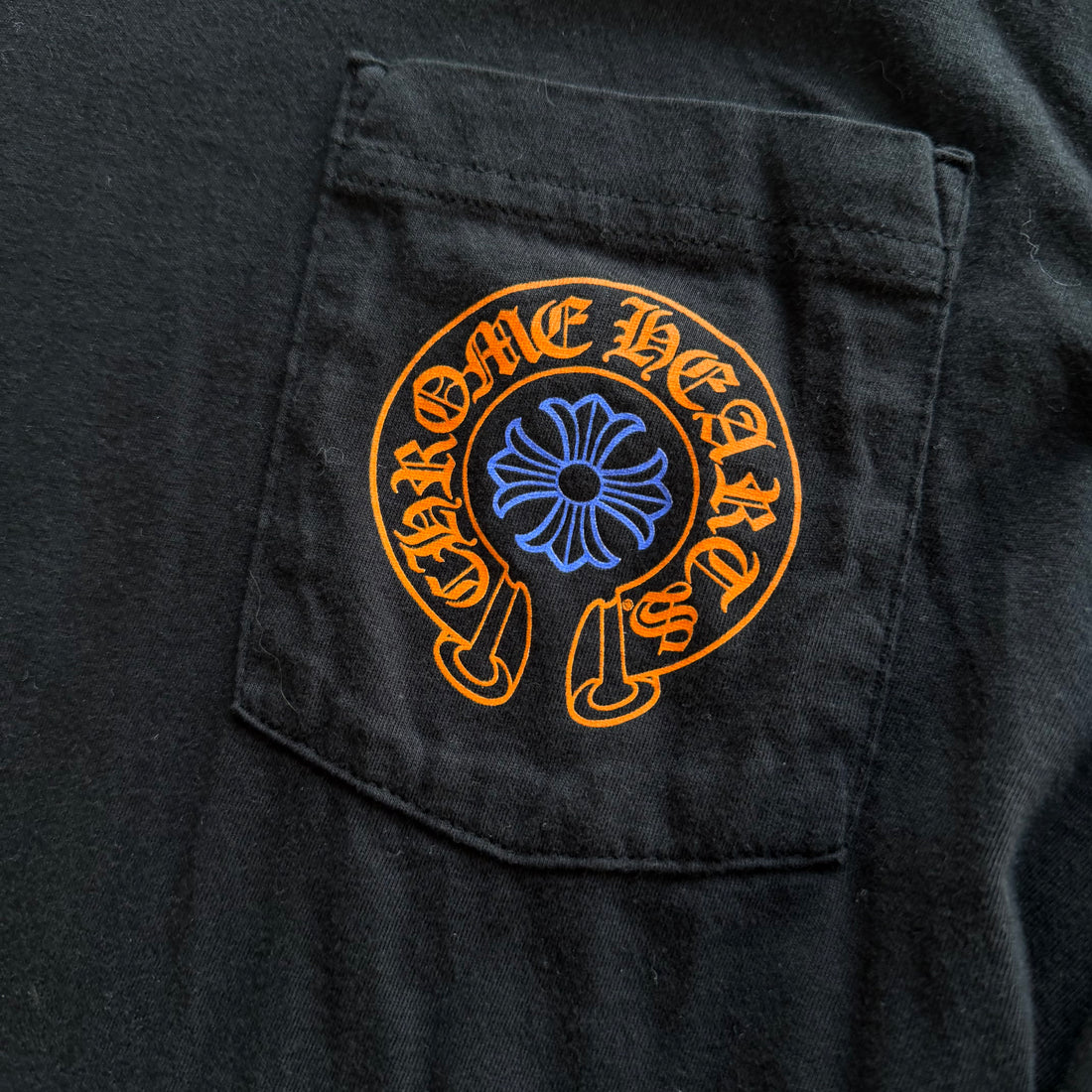 L Chrome Hearts Staff Tee Orange Blue
