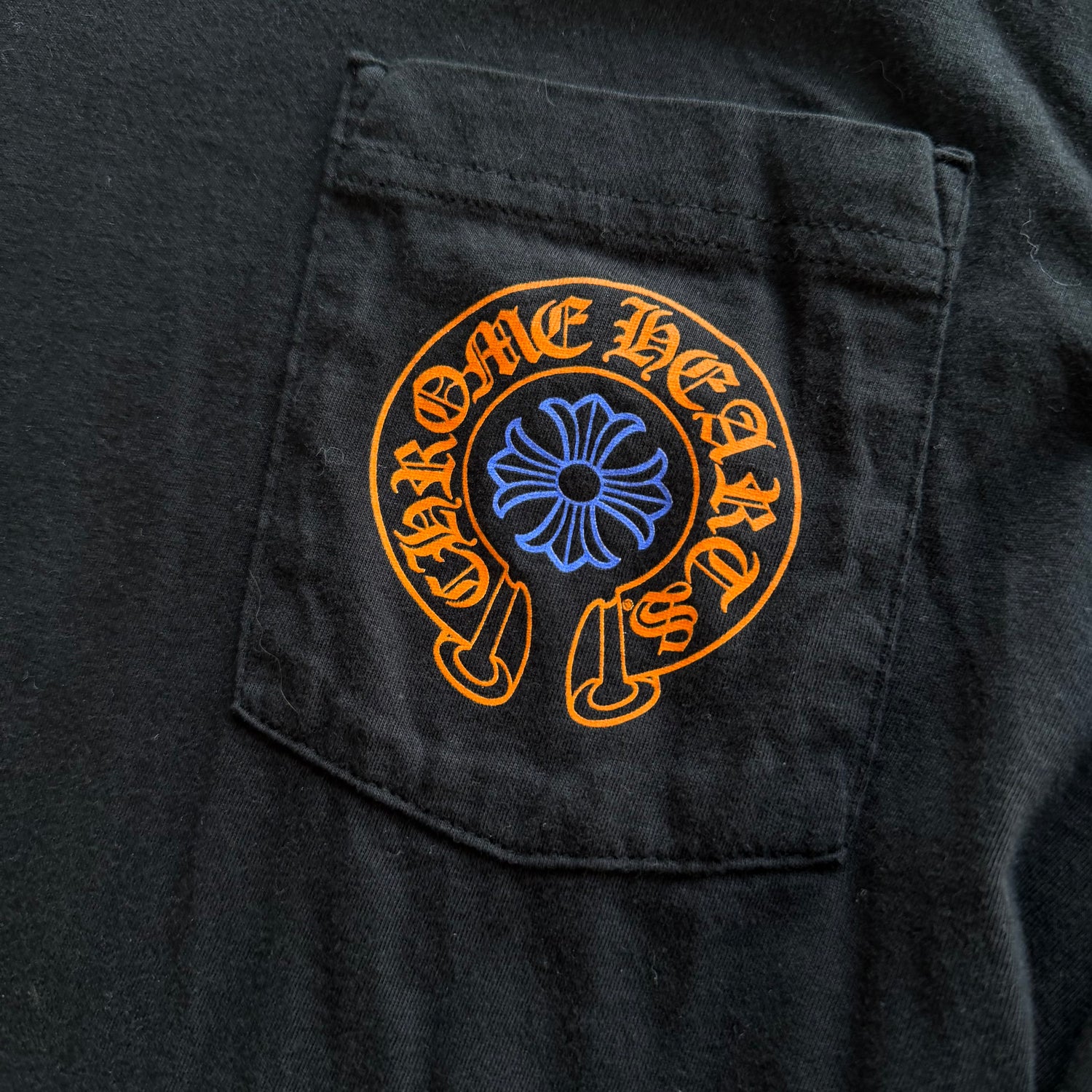 L Chrome Hearts Staff Tee Orange Blue