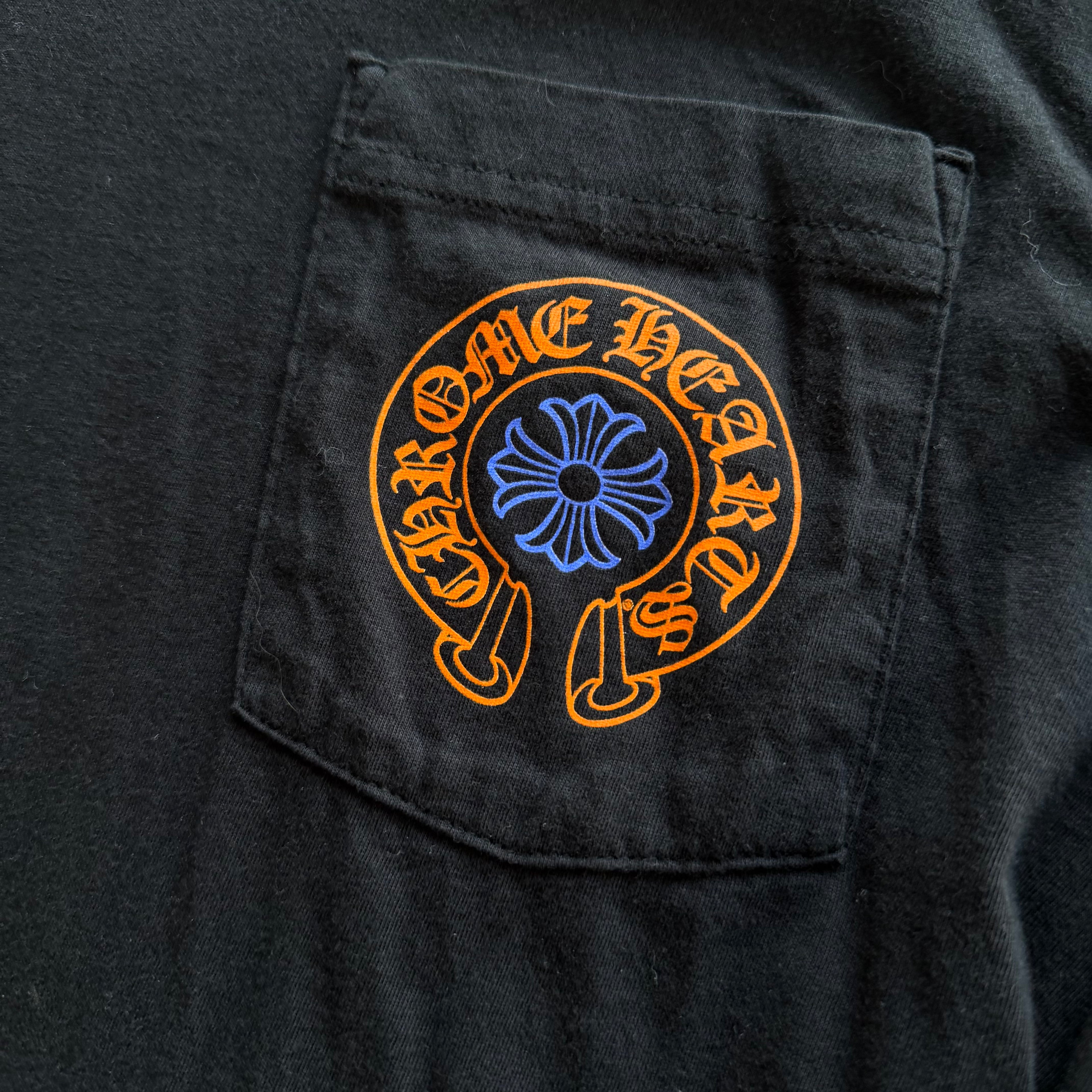 L Chrome Hearts Staff Tee Orange Blue