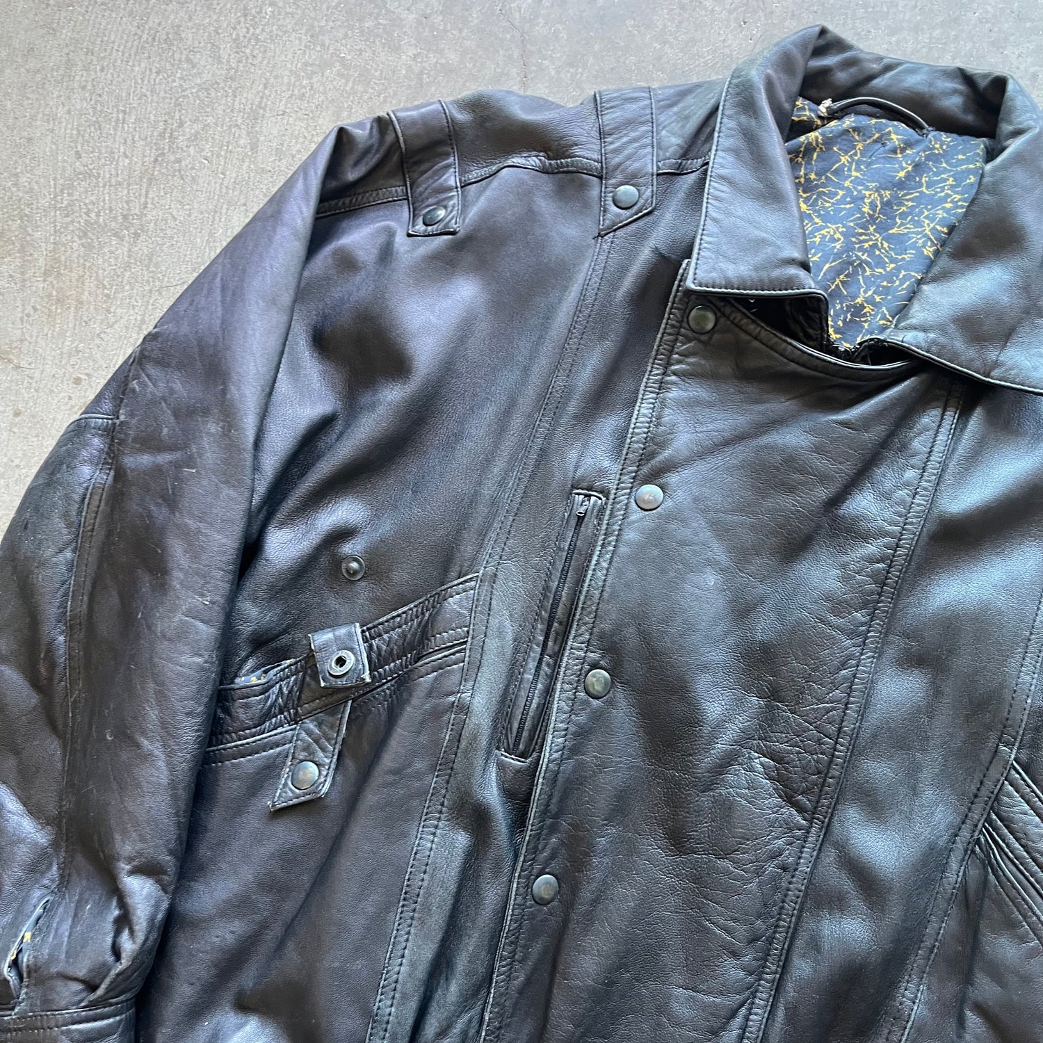 XL 90s Echtes Leder German Leather Jacket