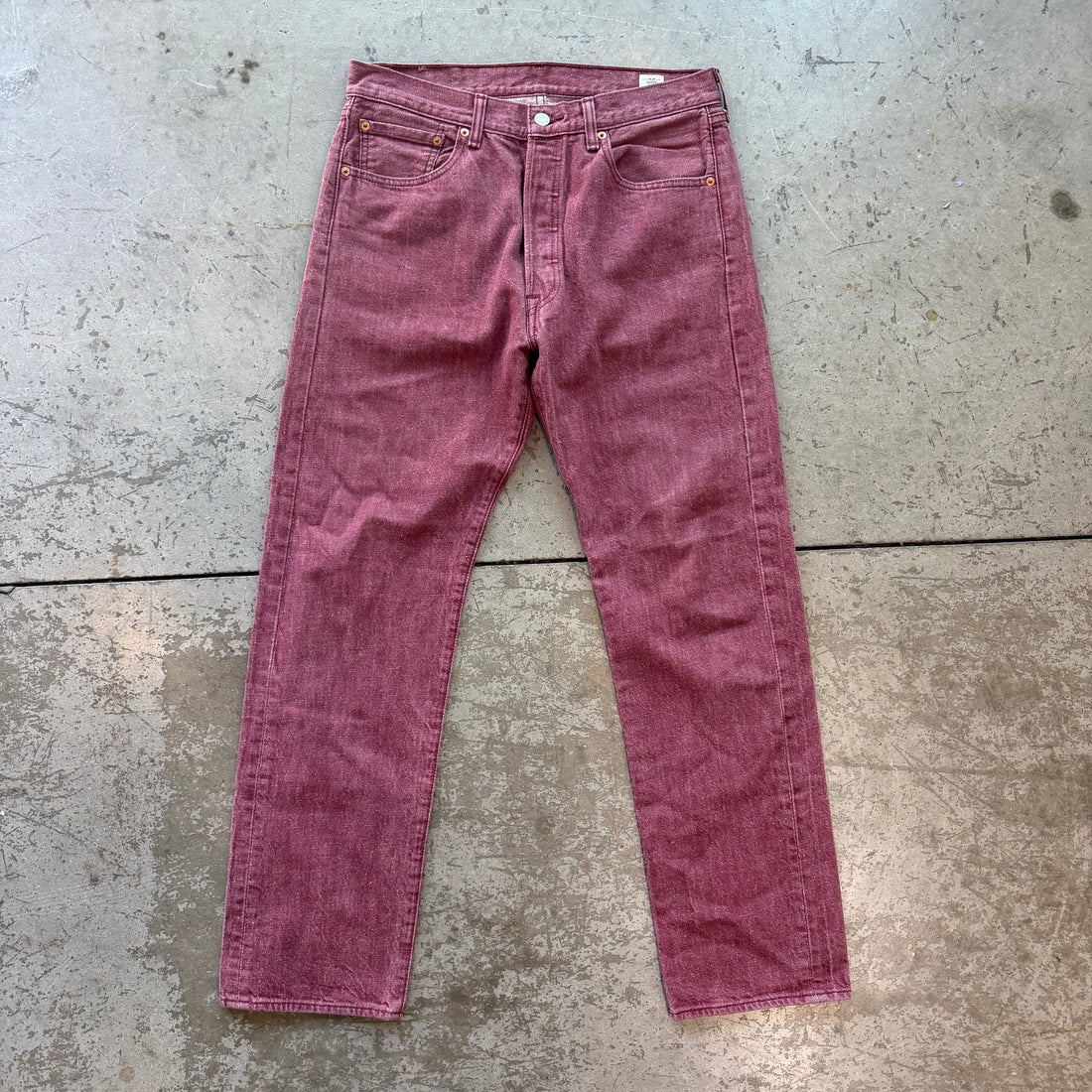 34x34 Purple Levi’s White Oak Cone Denim