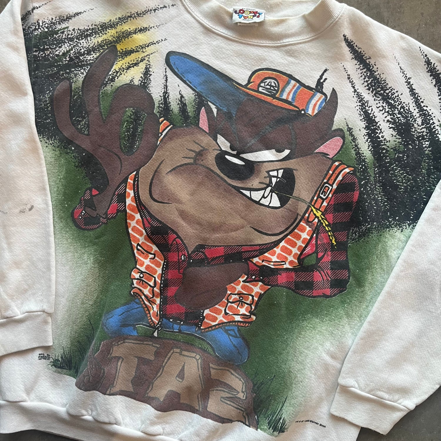 L 95 Taz Rough and Rugged Crewneck