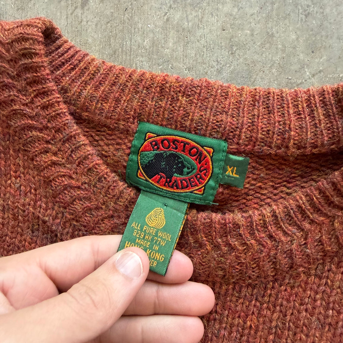 XL 90s Orange Wool Sweater