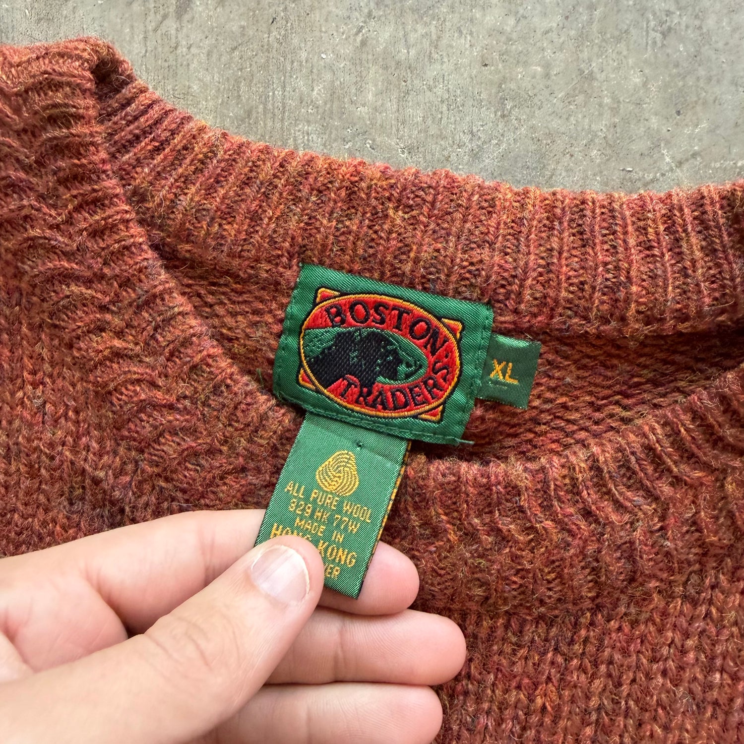 XL 90s Orange Wool Sweater