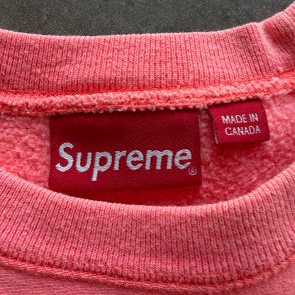 L Supreme Hot Pink Box Logo Crewneck