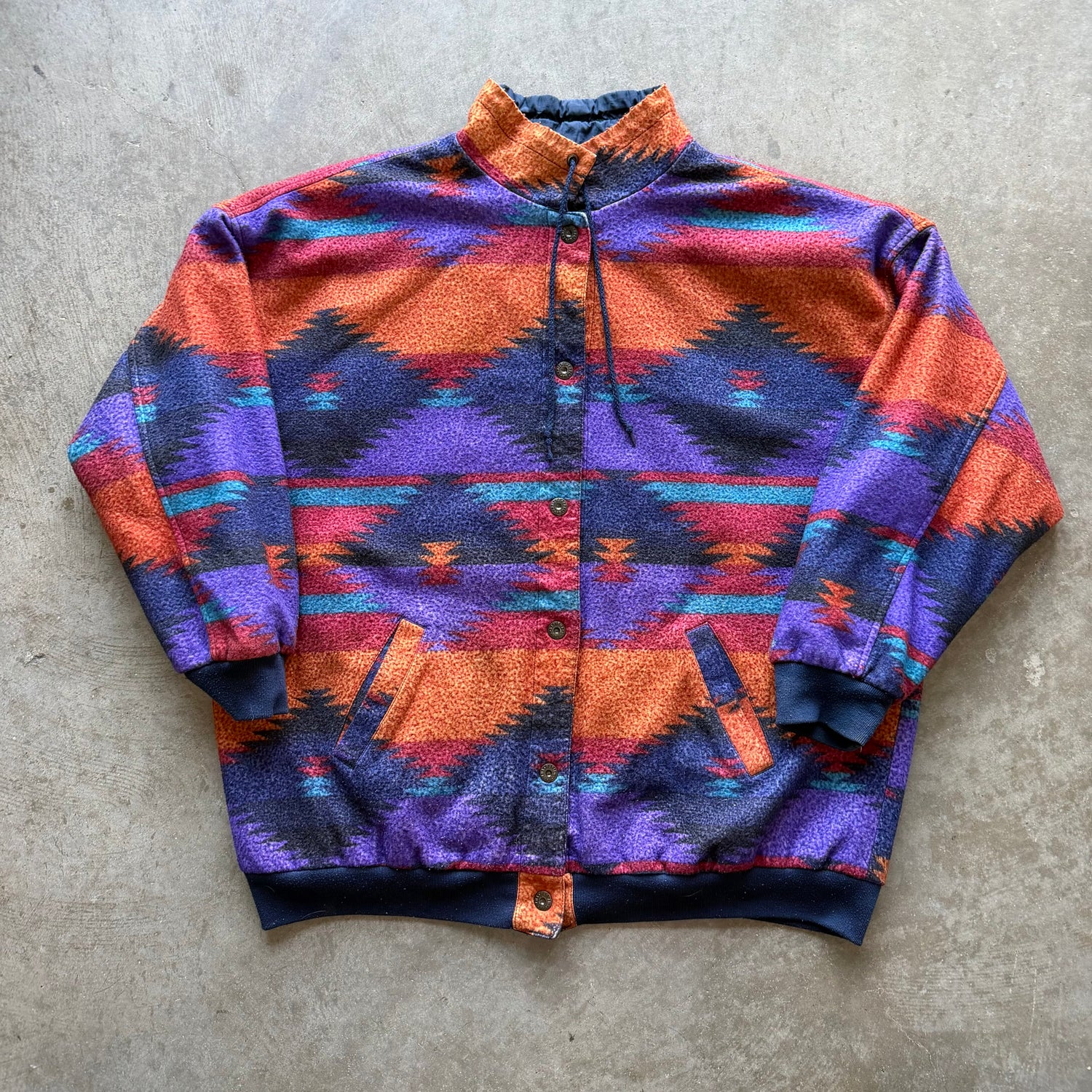 XL 90s Reversible Aztech Jacket