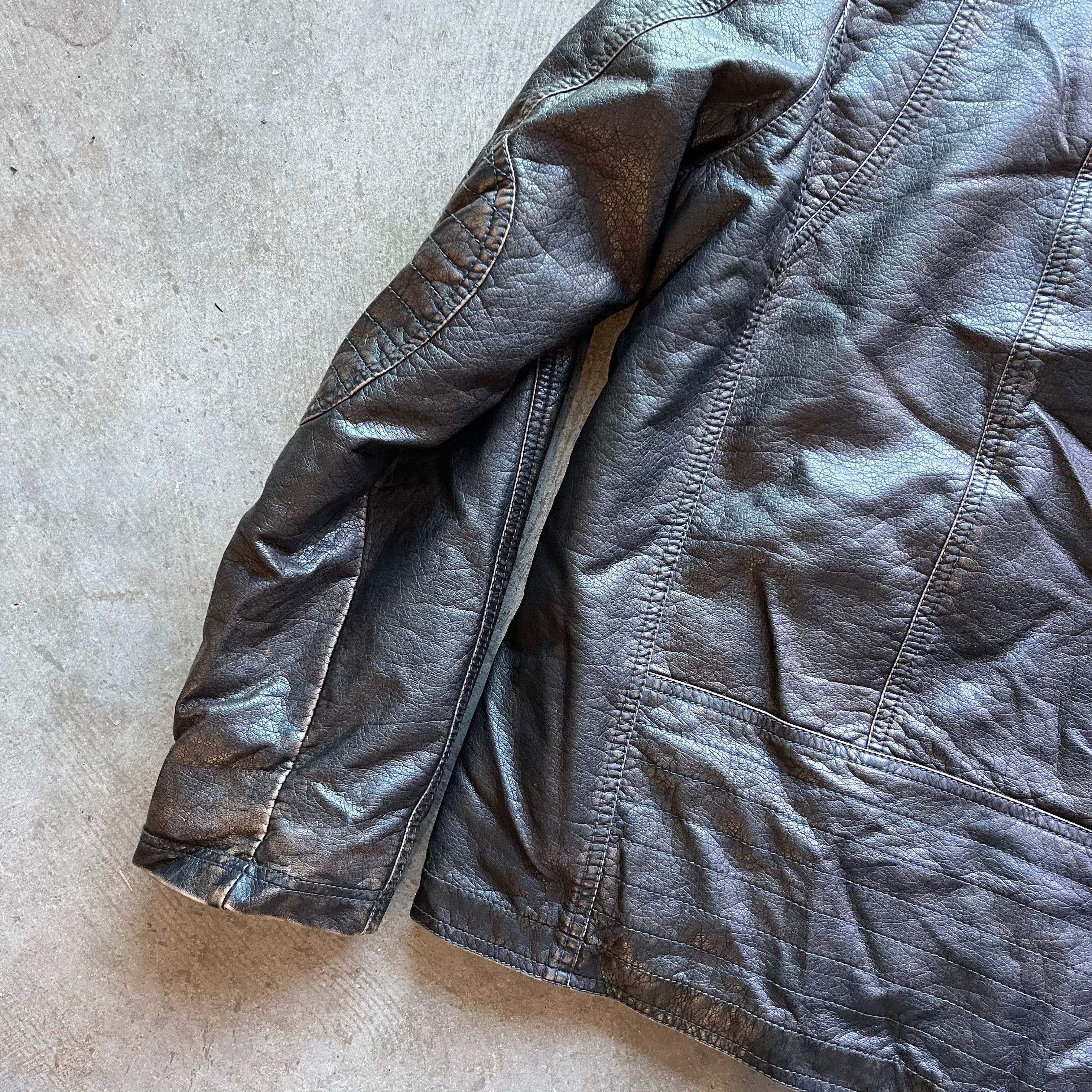 M 00s Faux Leather Levis Jacket