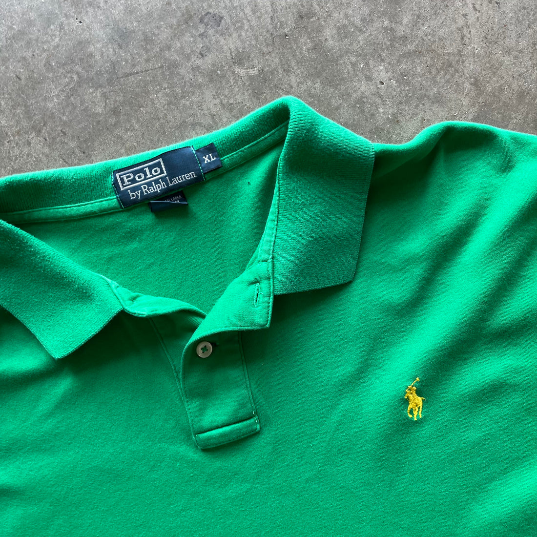 XL Green/Yellow Polo