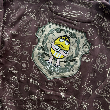 L M&amp;M All Over Print Zipup Brown