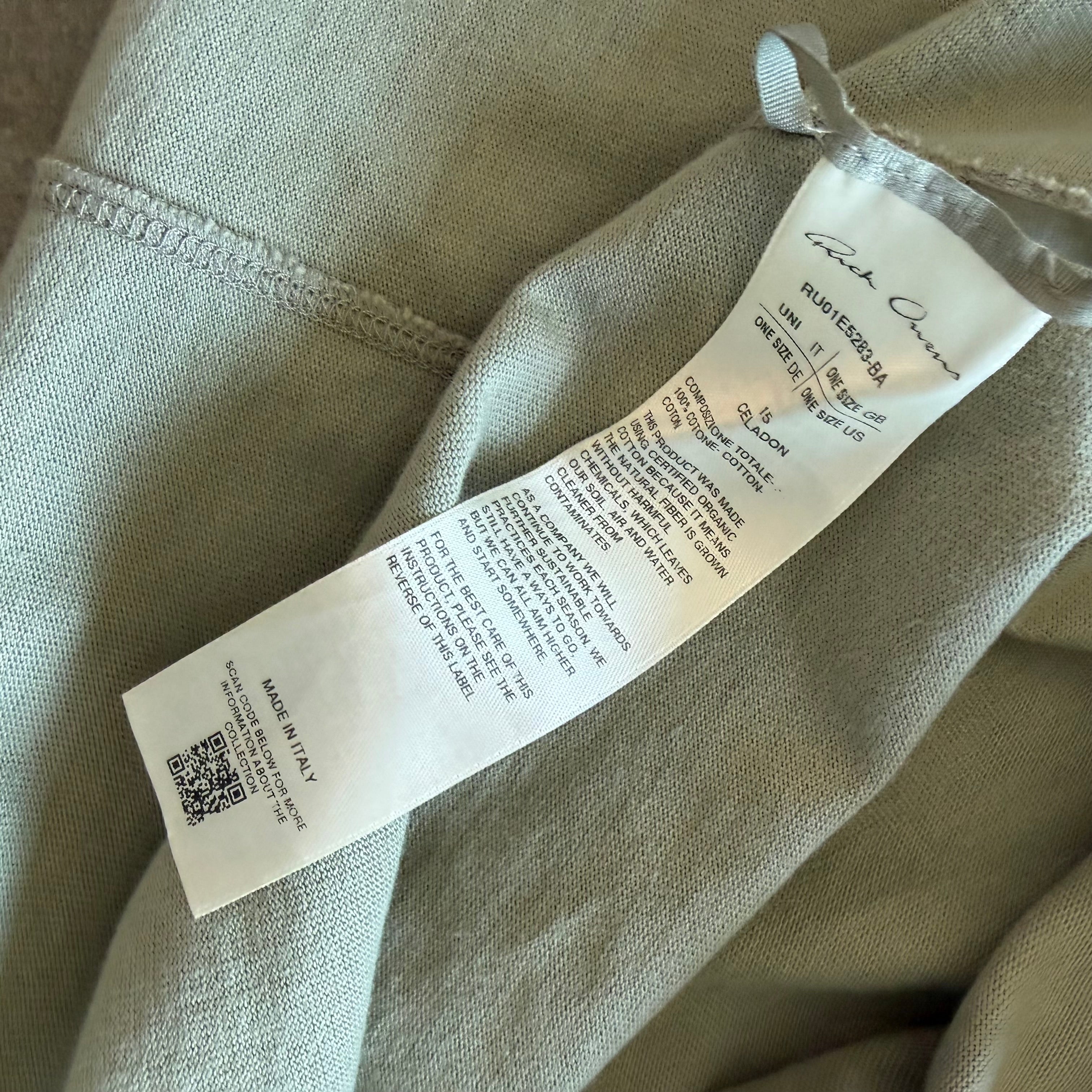 XXL Rick Owens Green Blank Tee