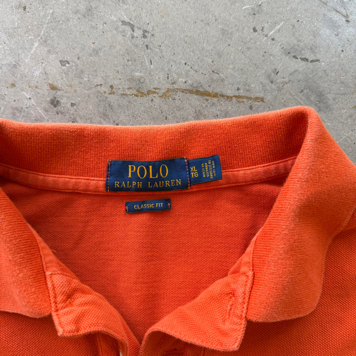 XL 00s Orange Big Horse Polo