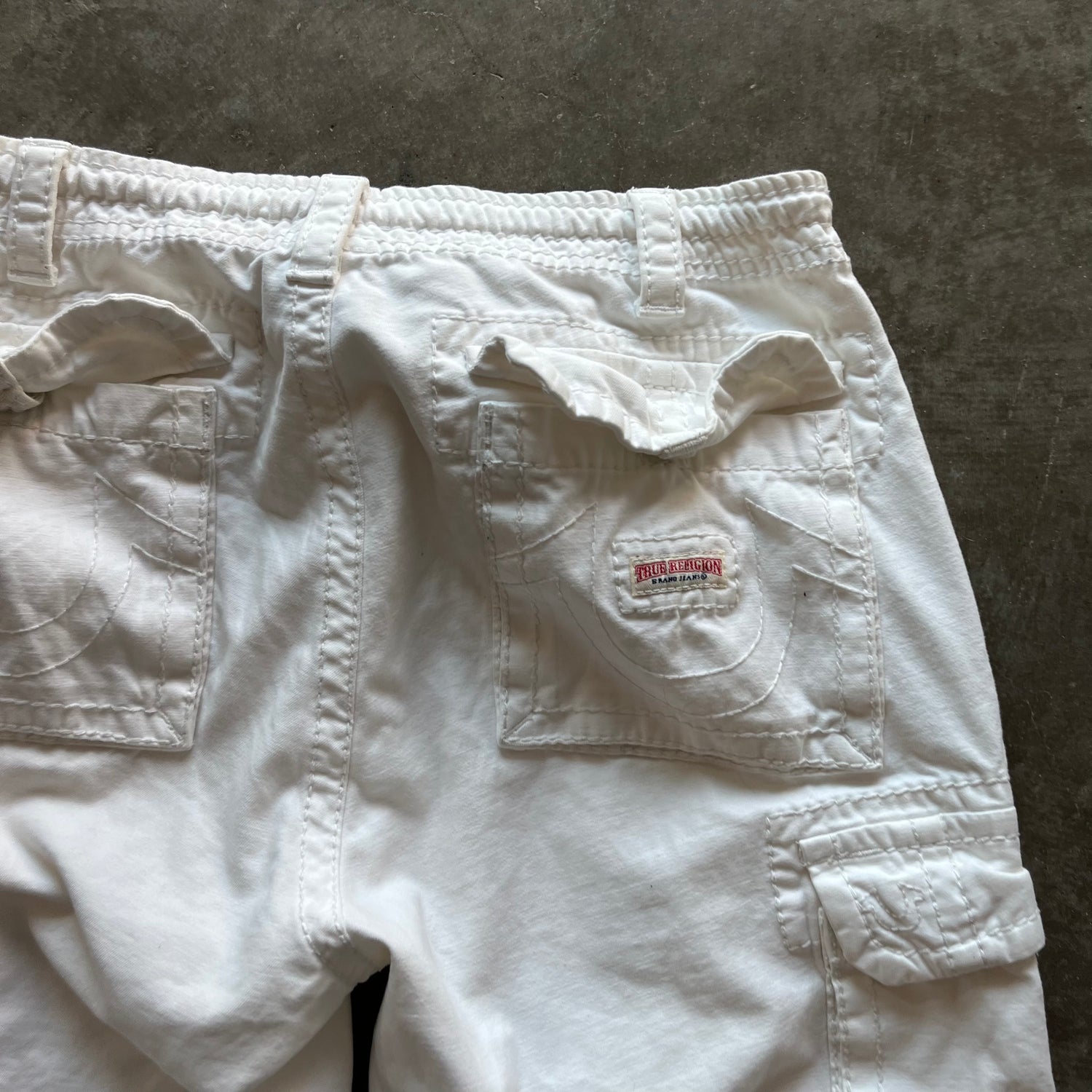 34x34 White True Religion Cargo Pants