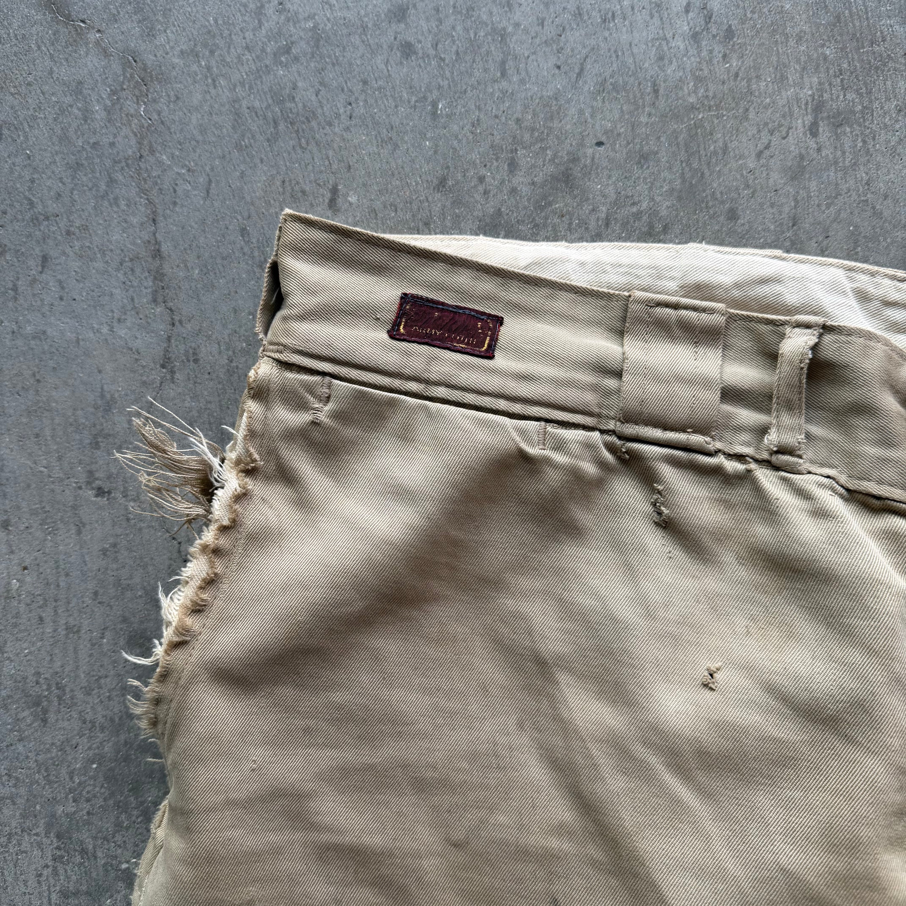 34x30 1940s Dickies Army Cloth Wool Lined Pants