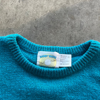 L 80s Tweety Bird Knit Sweater