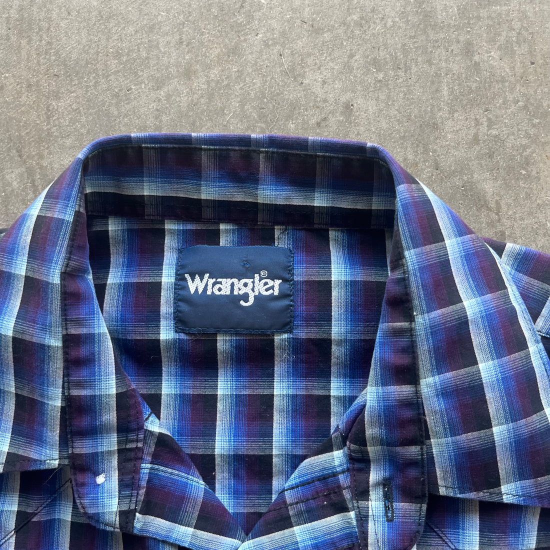L 1990s Plaid Wrangler Pearl Snap