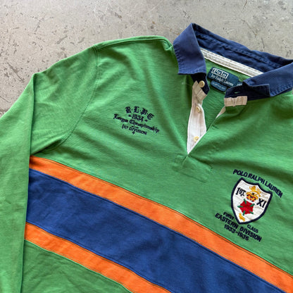XL 90s Green Rugby Polo