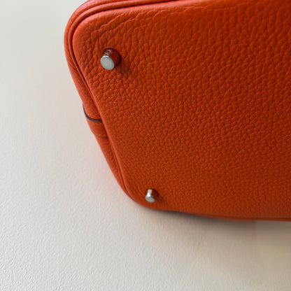 Hermes Taurillon Clemence Picotin Lock 25 Orange