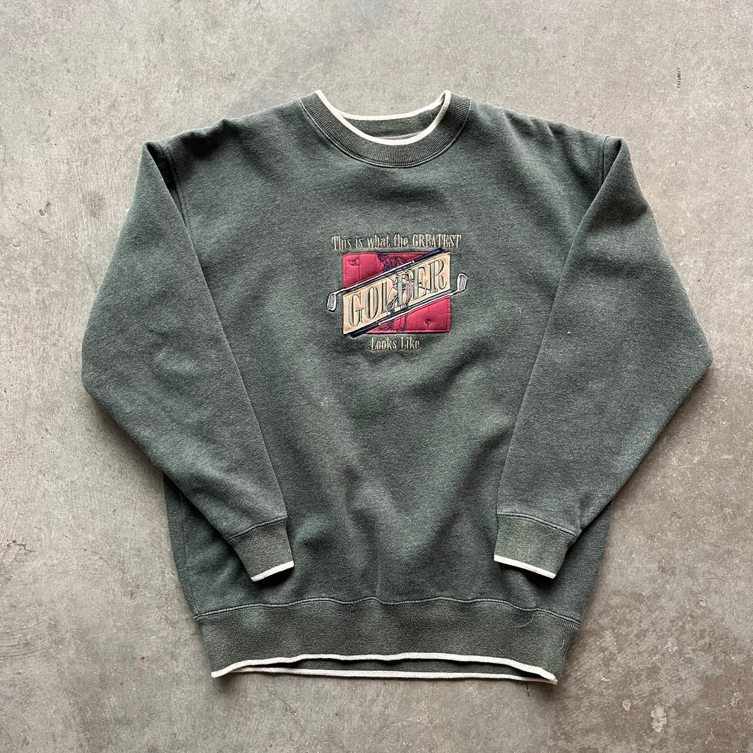 L 90s Golfer Crewneck