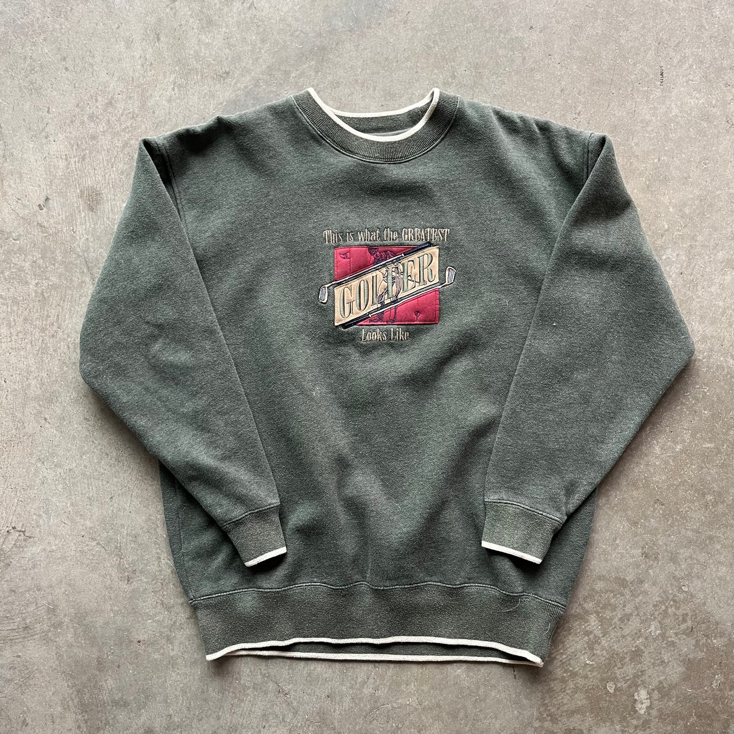 L 90s Golfer Crewneck